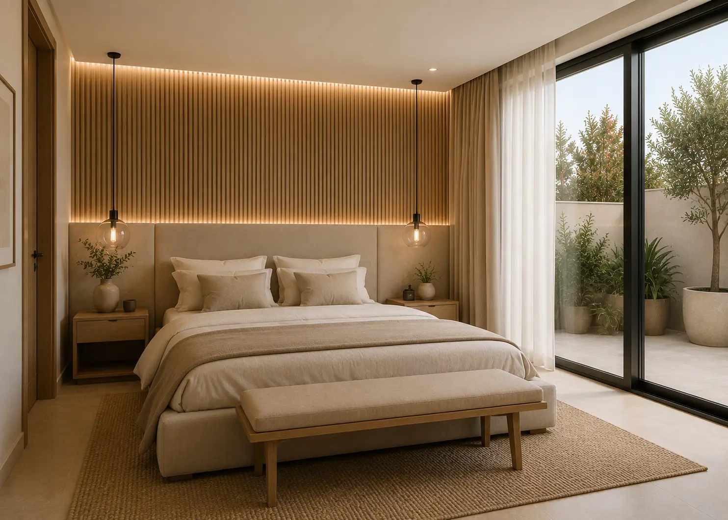 Modernes Schlafzimmer nach Renovierung in Valencia