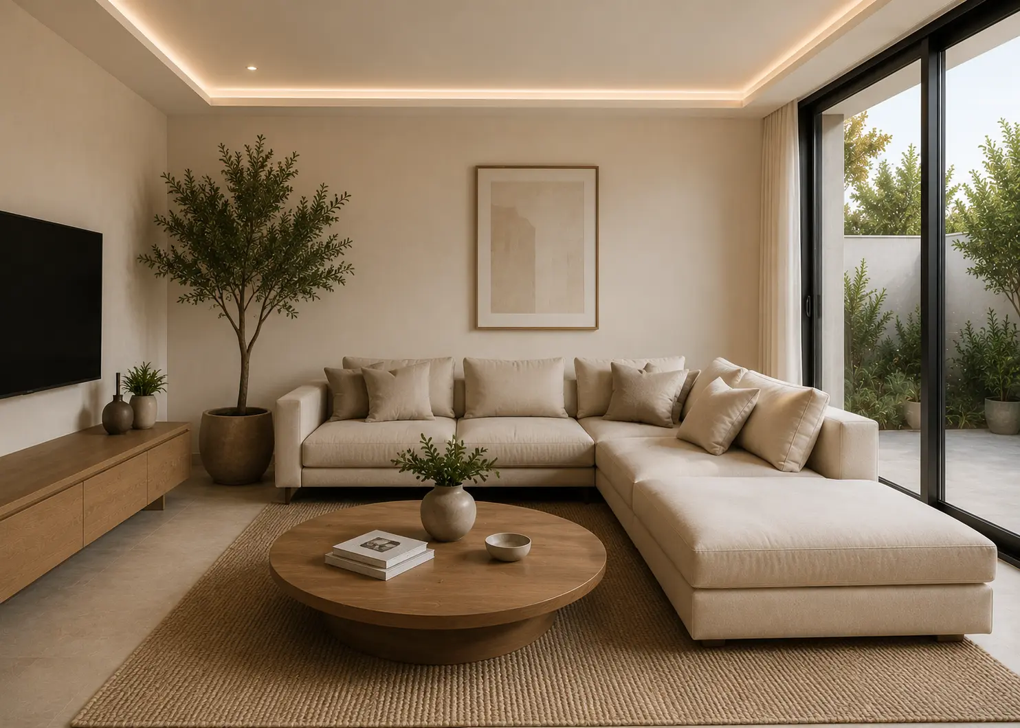 Modernes Wohnzimmer nach Renovierung in Valencia